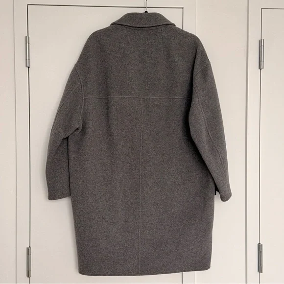 Isabel Marant Coat - Gray Wool Oversize Size 38 NWT - Picture 2 of 5